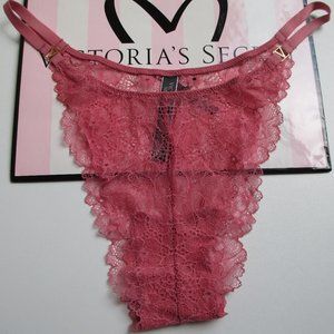 VICTORIA'S SECRET VERY SEXY Lace Brazilian Panty M L XL Sunset Rose VS